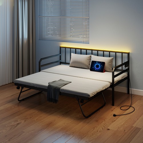 Single size metal sofa - size,