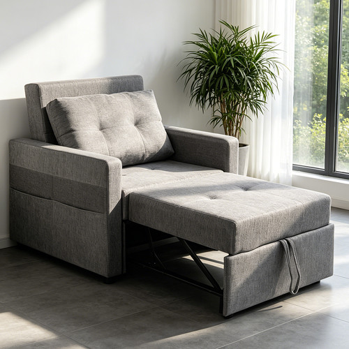Single chair bed - chair, pull