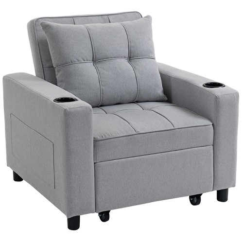 Homcom single sofa - 3-in-1, bed