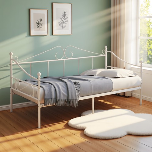 White metal daybed frame - metal,