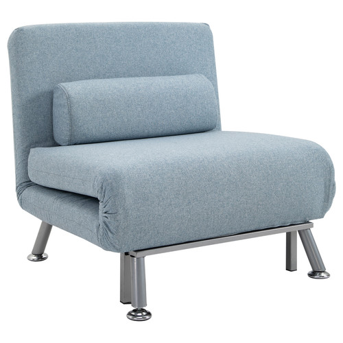 Blue folding single sofa bed - blue,